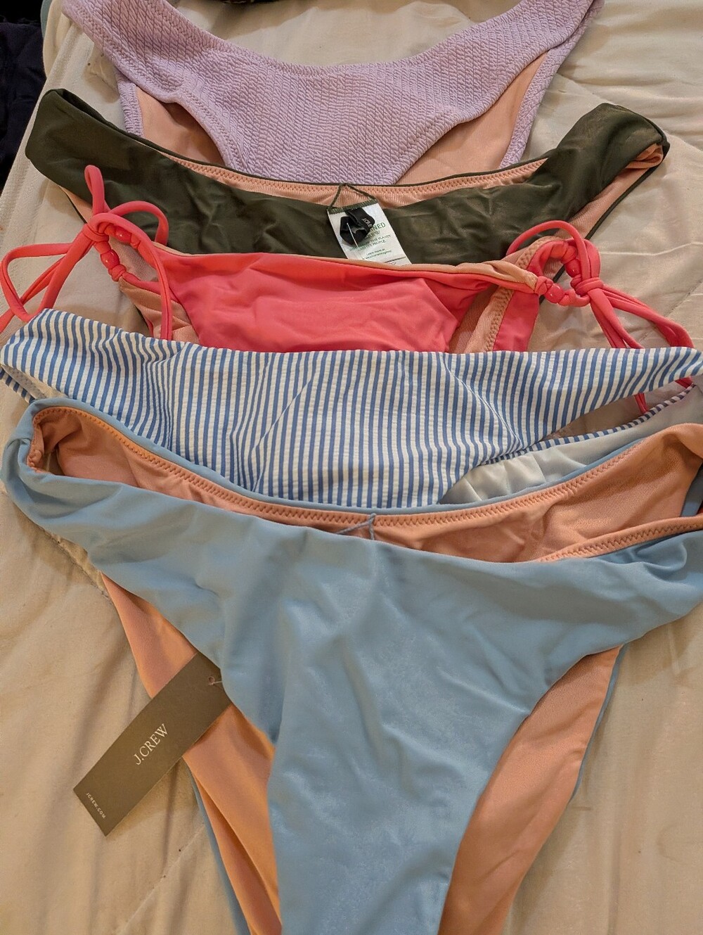 J.Crew Bundle Of 5 Bikini Bottoms